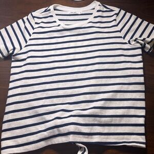 Mod Ref Navy & White Striped Short Sleeve women